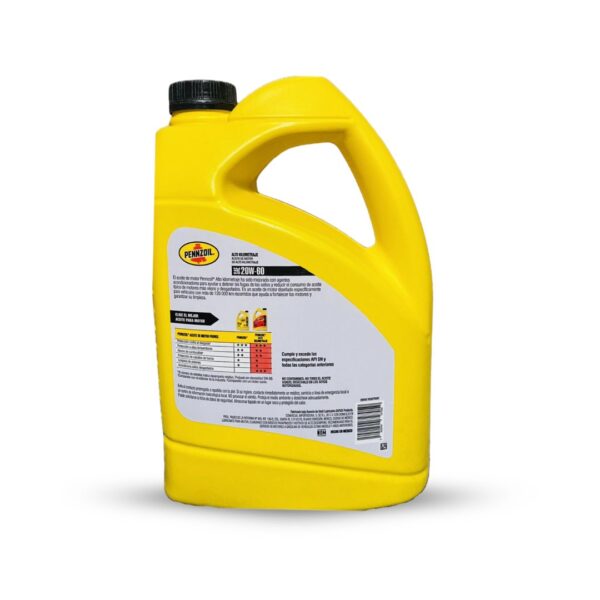 ACEITE PENNZOIL 20W60 ALTO KILOMETRAJE GARRAFA - Imagen 2