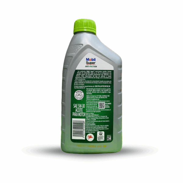 ACEITE MOBIL SUPER ANTI-FRICTION 5W30 946ML TAPA VERDE - Imagen 2