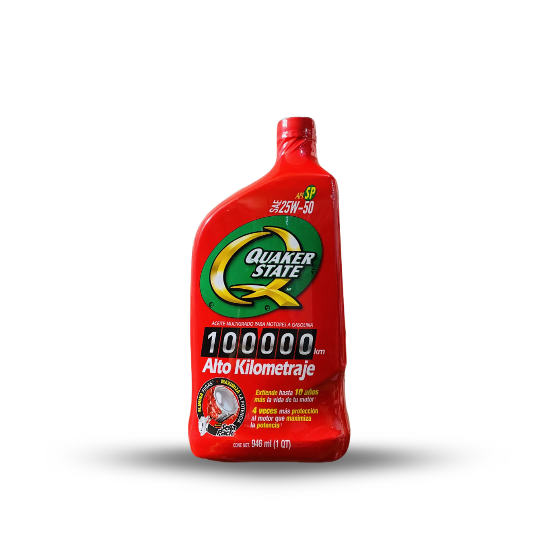 ACEITE QUAKER SAE 25W50 ALTO KILOMETRAJE  LITRO