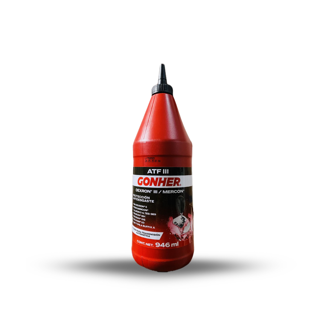 ACEITE GONHER TRANSMISION AUTOMATICA Y DIRECCION HIDRAULICA ATF III 946ML