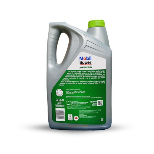 ACEITE MOBIL SUPER ANTI-FRICTION 5W30 5LTS TAPA VERDE - Imagen 2