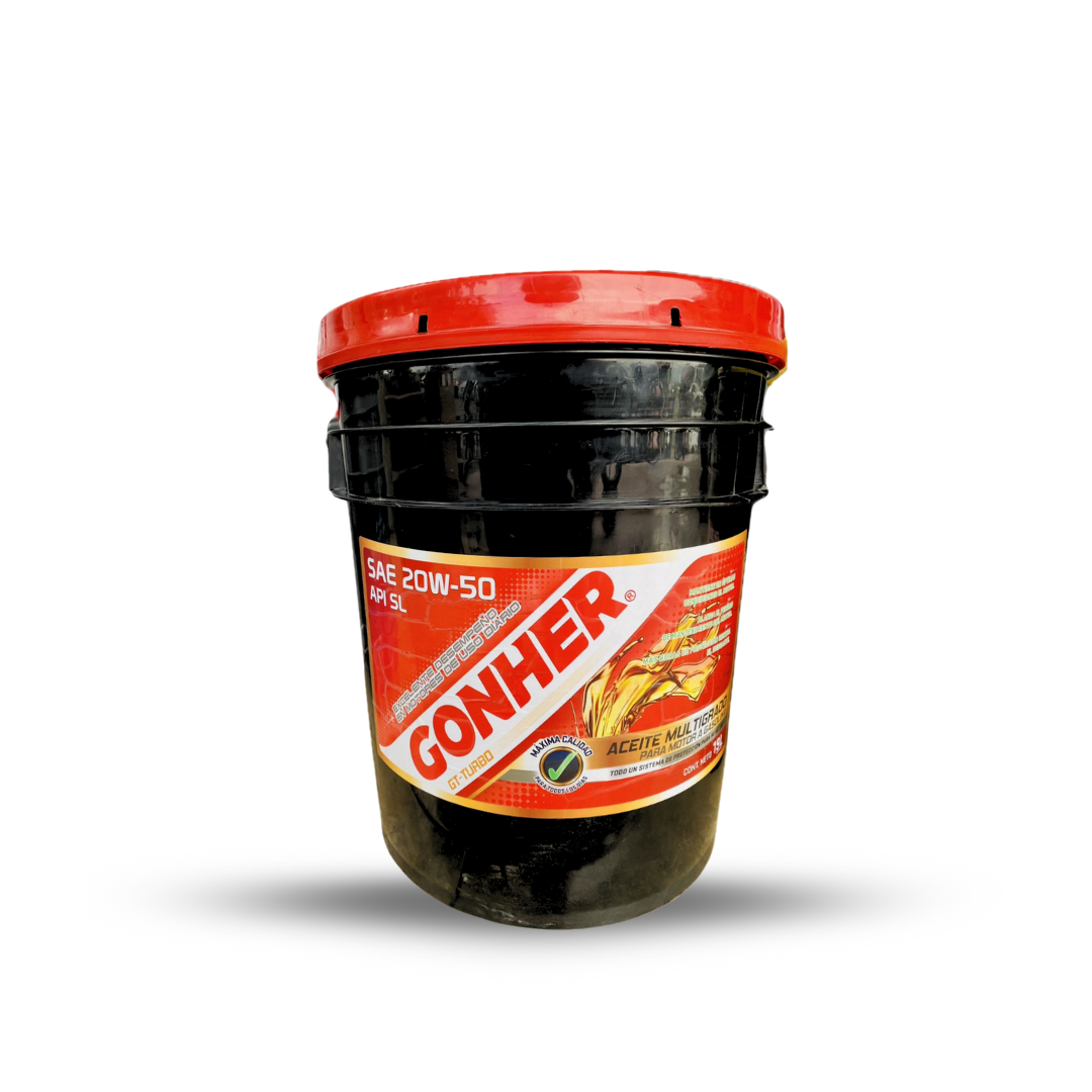 ACEITE MULTIGRADO 20W50 GONHER CUBETA 19LTS GASOLINA