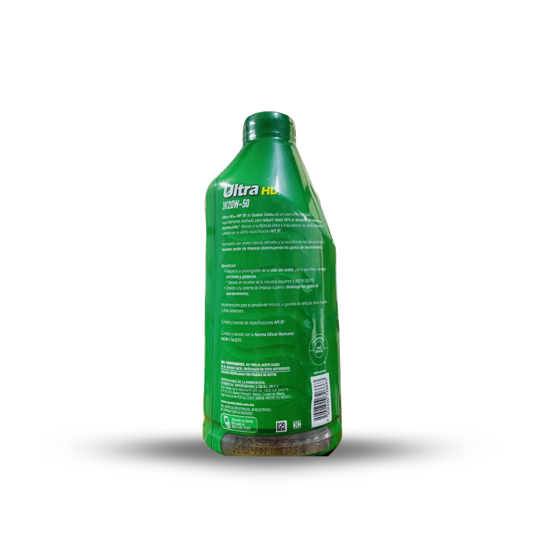 ACEITE QUAKER SAE 20W50 ULTRA HD 1L - Imagen 2