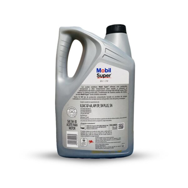 ACEITE MOBIL SYNTEHETIC 5W30 GARRAFA 5LTS - Imagen 2