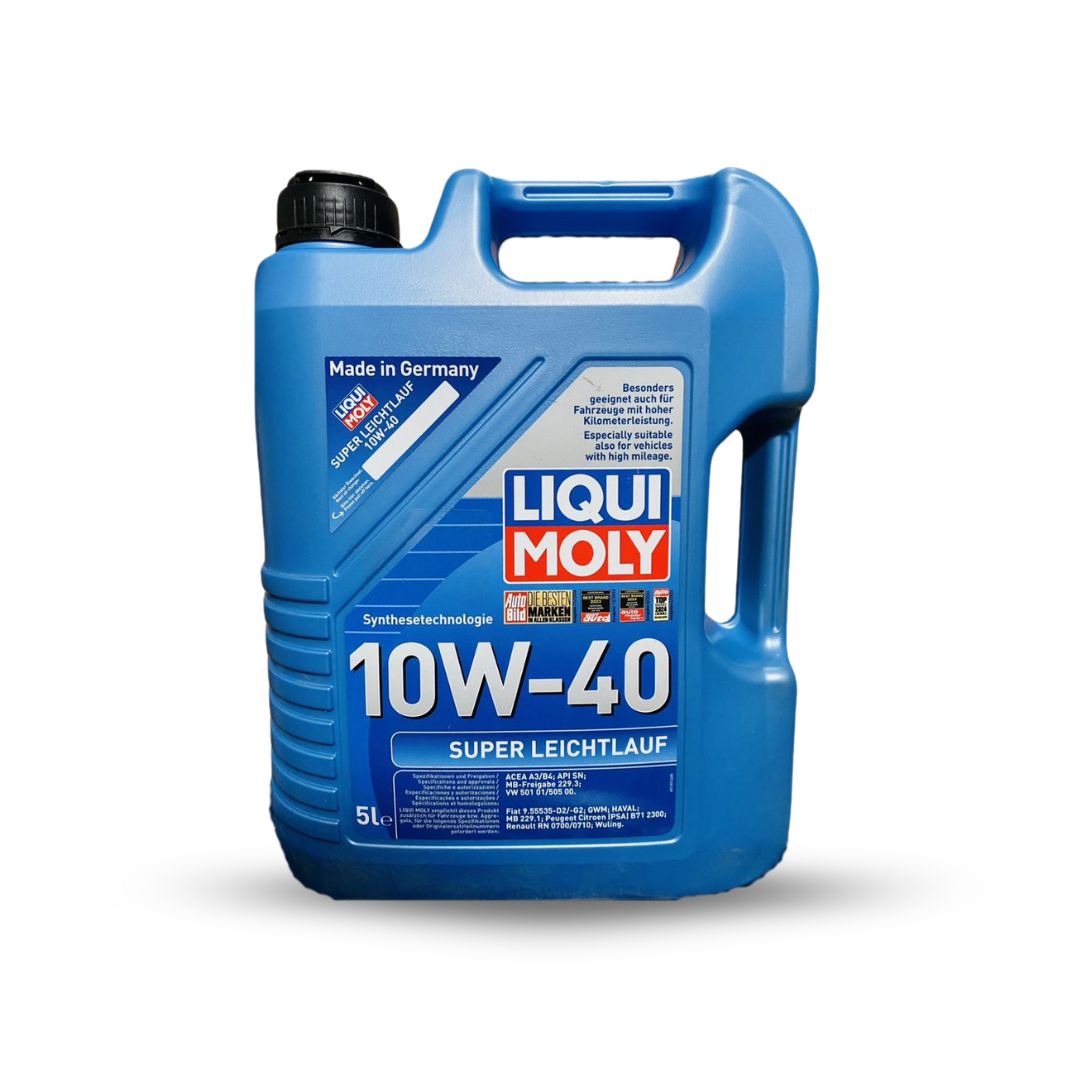 LIQUIMOLY ACEITE SINTETICO 10W40 MOTOR GASOLINA Y DIESEL (SUPER LEICHTLAUF) GARRAFA AZUL