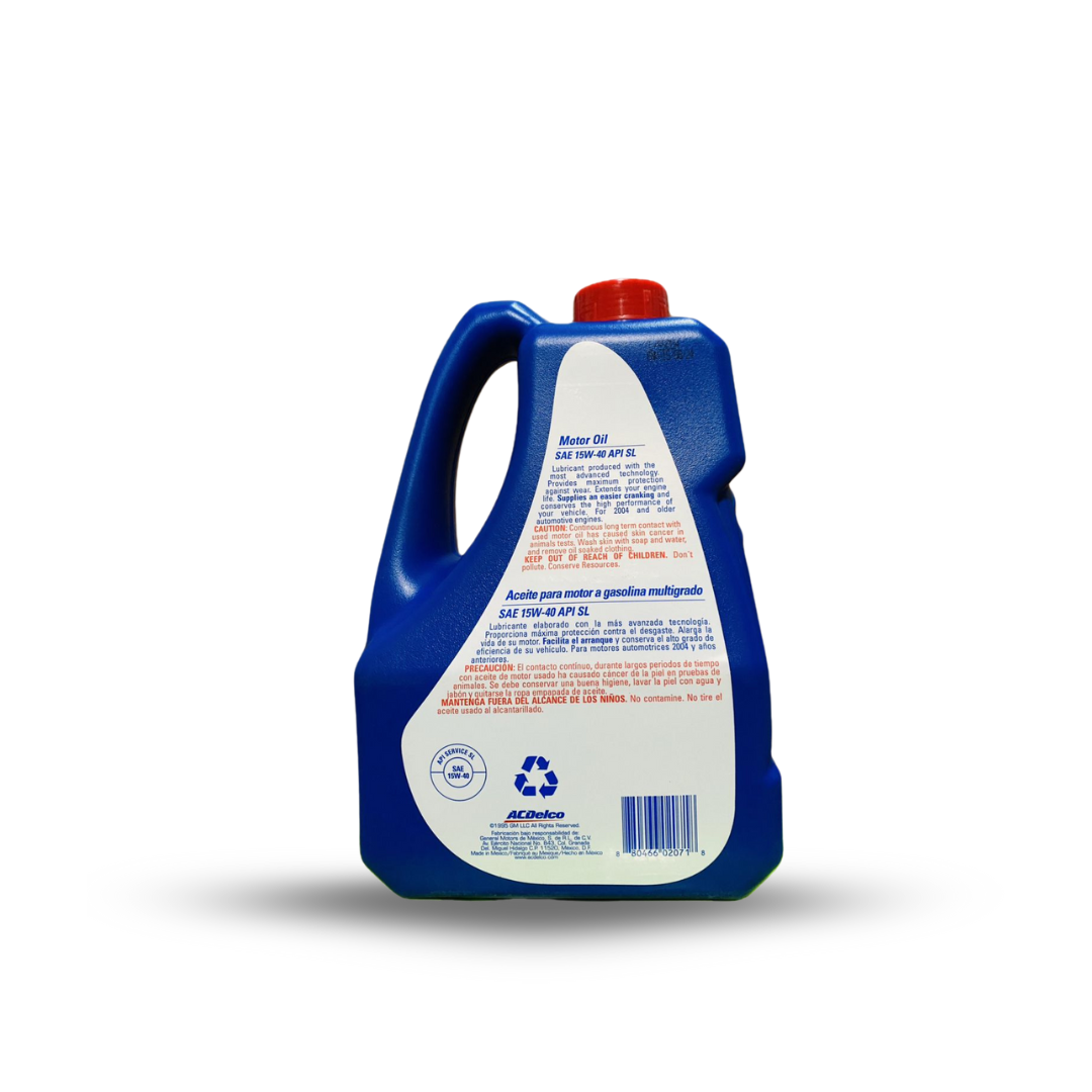 ACEITE AC DELCO SAE 15W40  GARRAFA - Imagen 2