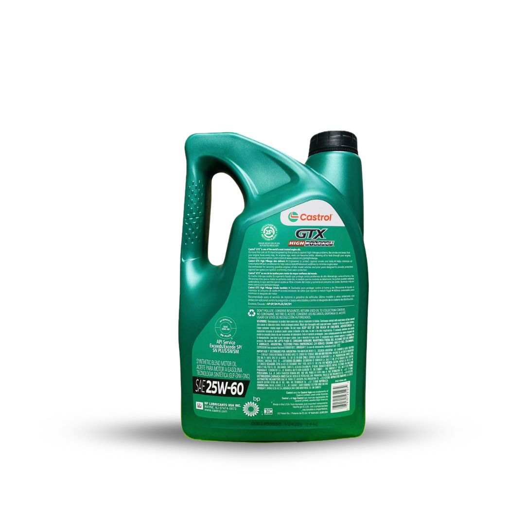 ACEITE CASTROL SAE 25W60 GARRAFA MULTIGRADO GTX ALTO KILOMETRAJE - Imagen 2