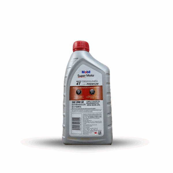 ACEITE MOBIL SUPER MOTO 4T 20W50 1L - Imagen 2