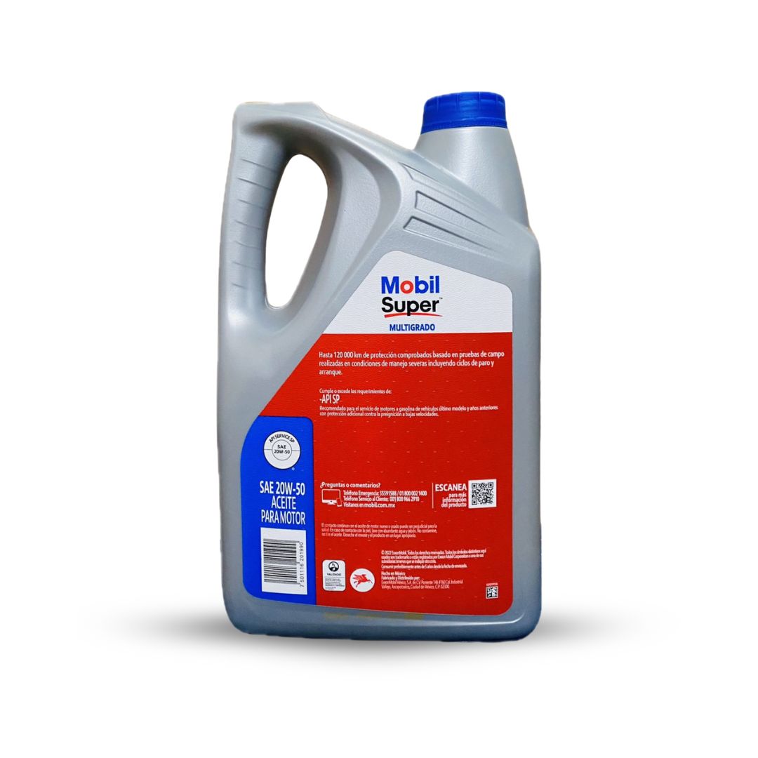 ACEITE MOBIL 20W50 GARRAFA 5 LTS - Imagen 2
