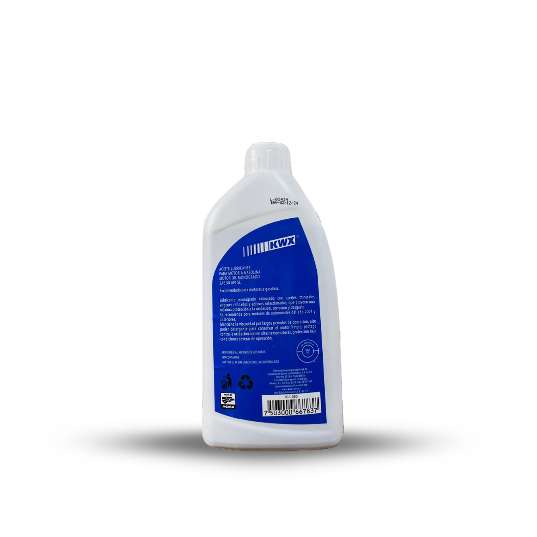 ACEITE MONOGRADO KWX SAE 50 1L - Imagen 2