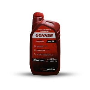 ACEITE GONHER 25W50 ALTO KILOMETRAJE LITRO