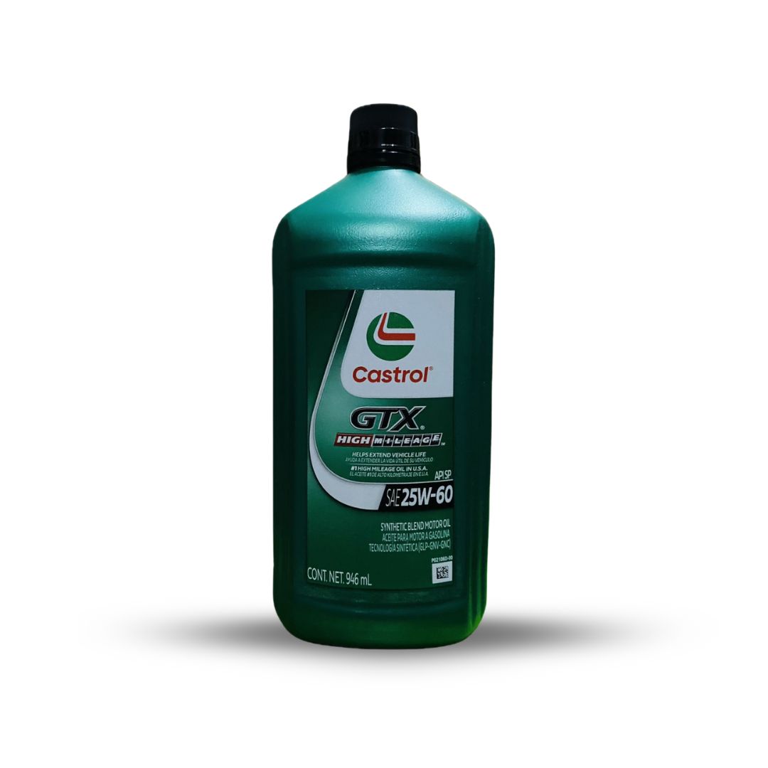 ACEITE CASTROL SAE 25W60 LITRO MULTIGRADO GTX ALTO KILOMETRAJE