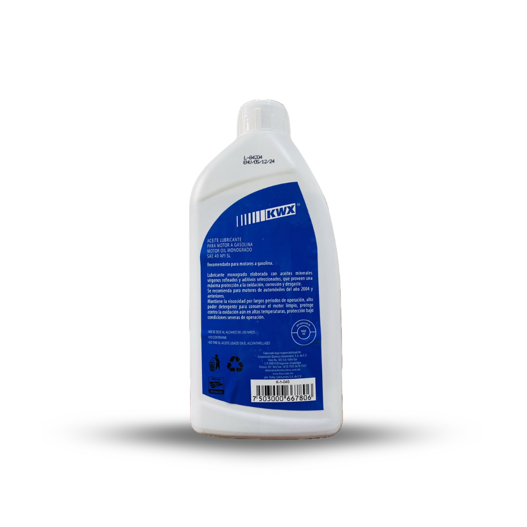 ACEITE MONOGRADO KWX SAE 40 1L - Imagen 2