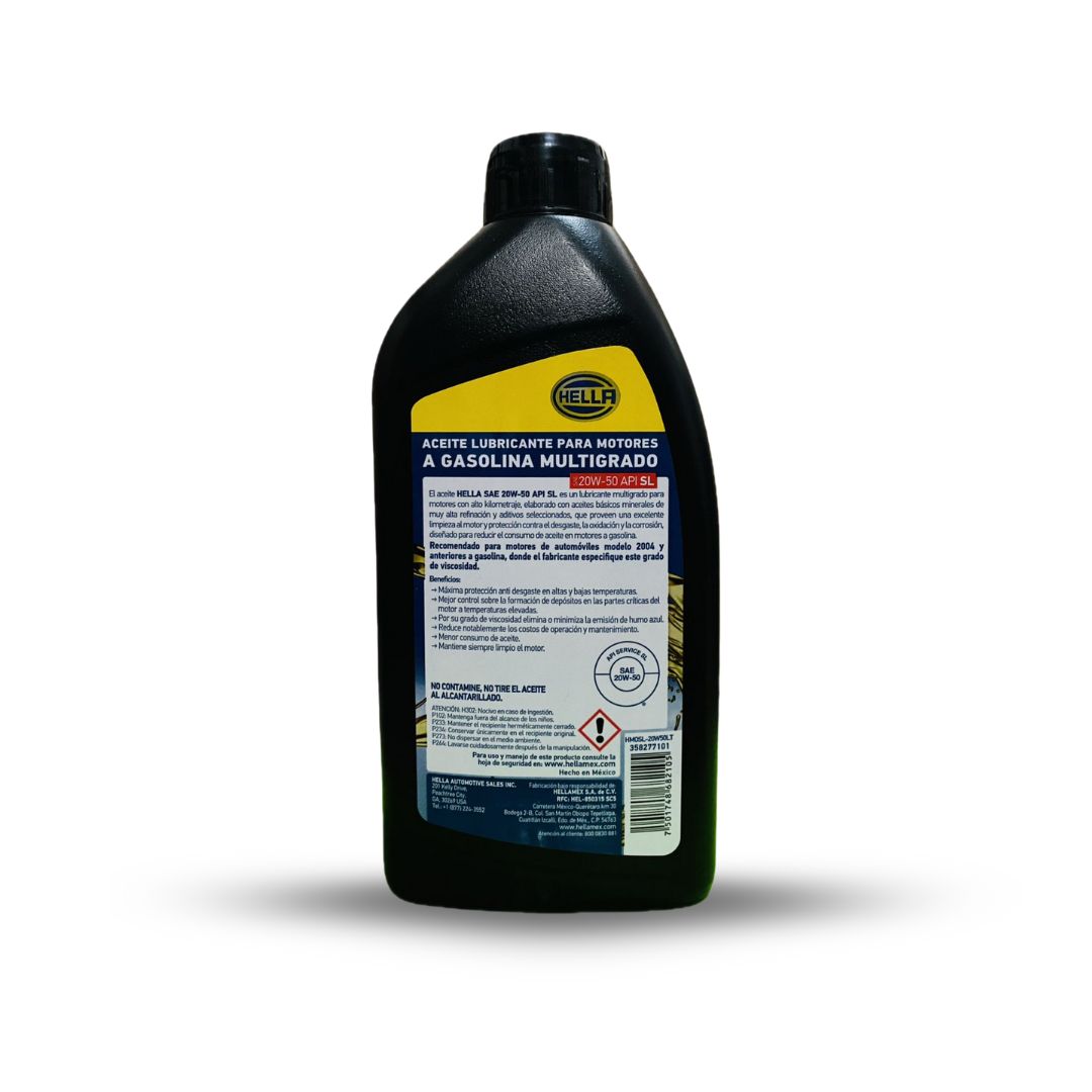 ACEITE HELLA 20W50 LITRO - Imagen 2