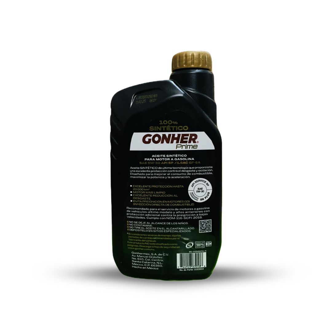 ACEITE GONHER 5W30 LITRO SINTETICO - Imagen 2