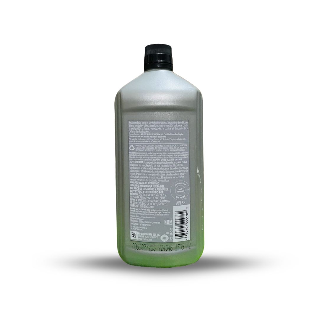ACEITE CASTROL SAE 15W40 LITRO MULTIGRADO GTX - Imagen 2