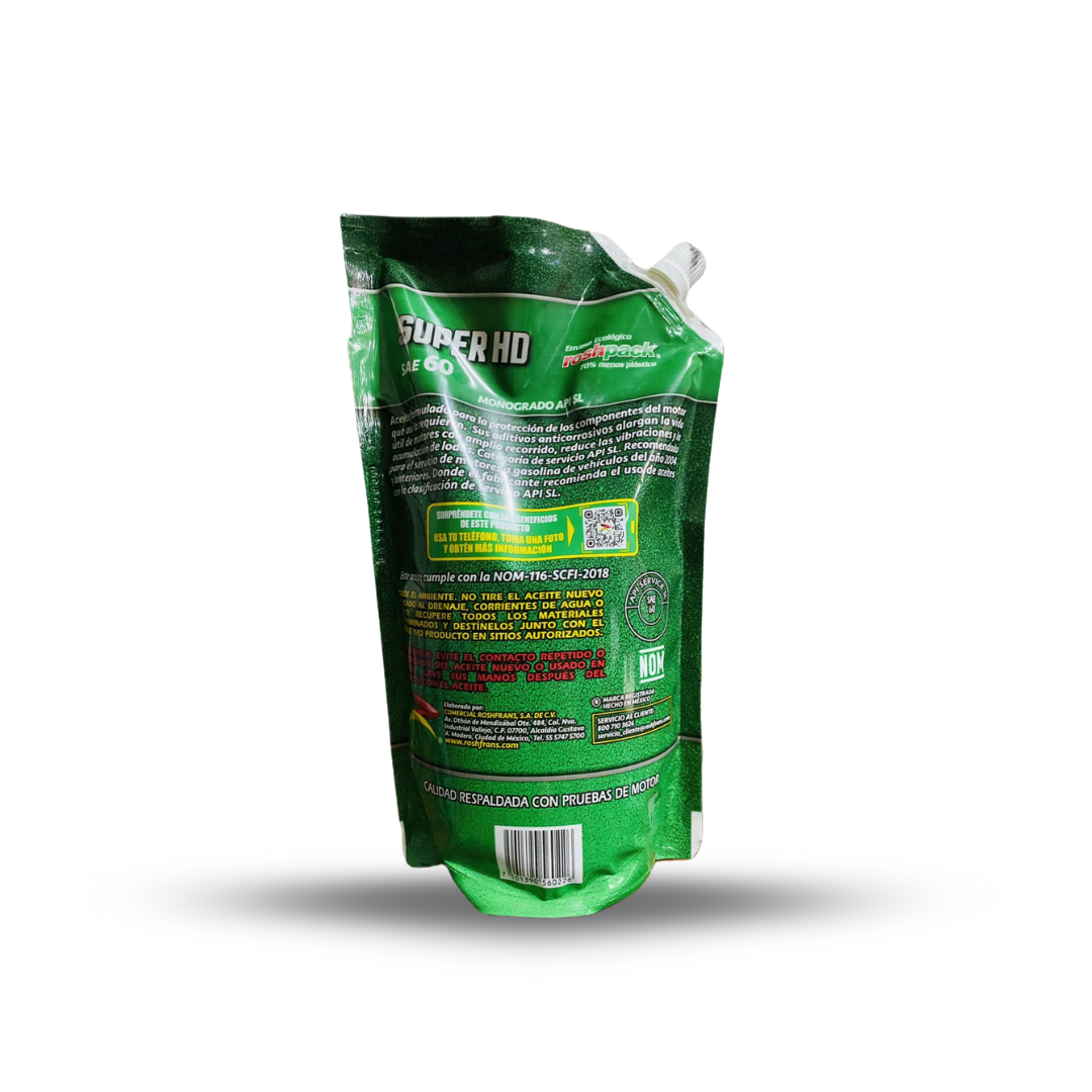 Aceite Para Motor Multigrado Roshfrans Super Hd 60 950 Ml - Imagen 2