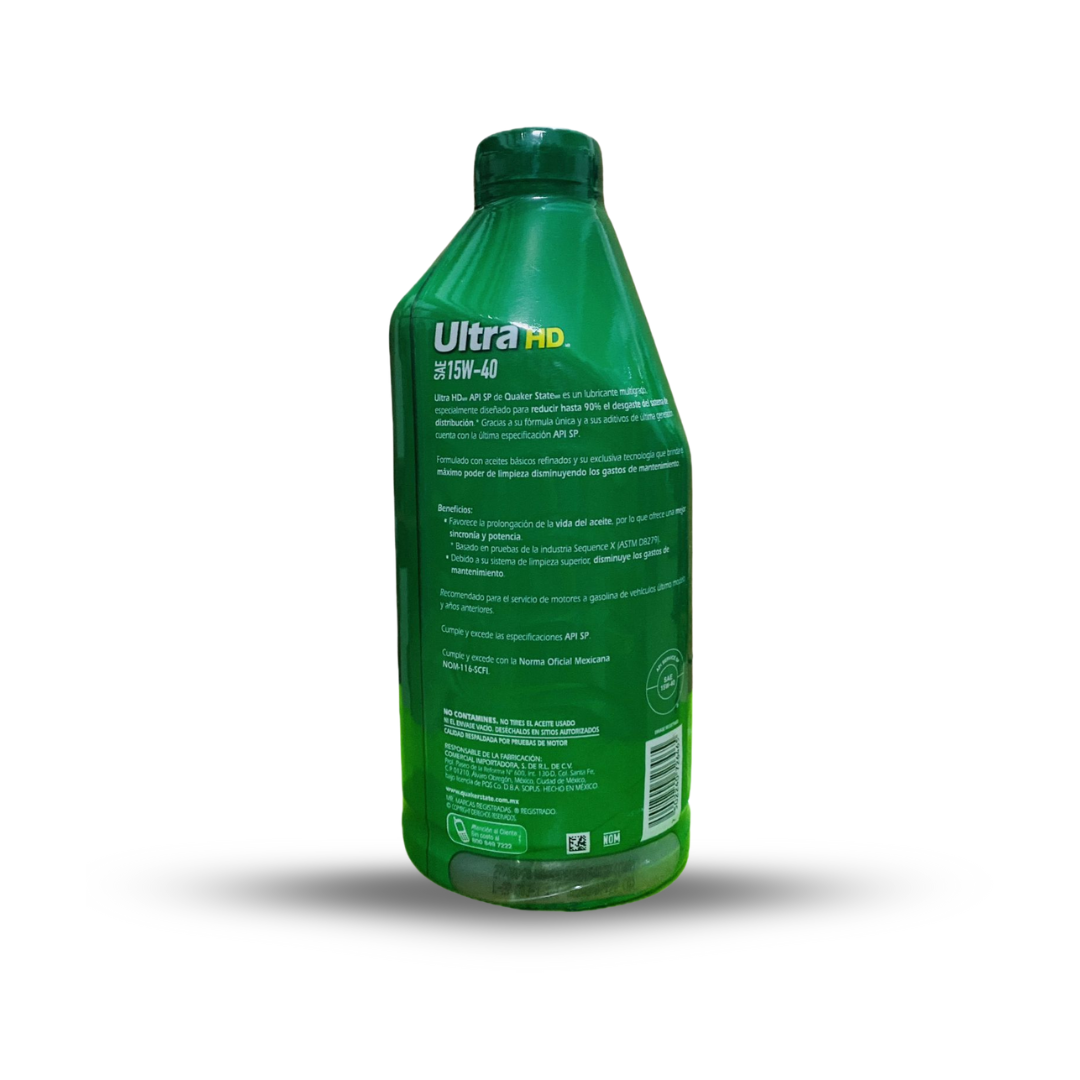 ACEITE QUAKER 15W40 ULTRA HD 1L GASOLINA - Imagen 2