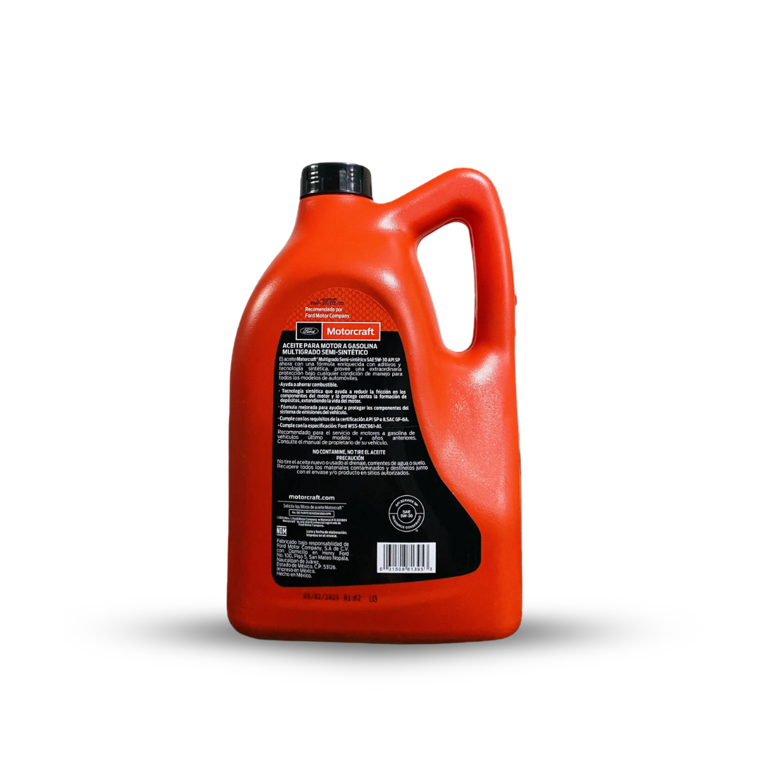 ACEITE SYNTETICO 5W30 5L MOTORCRAFT BLEEN SEMISINTETICO - Imagen 2